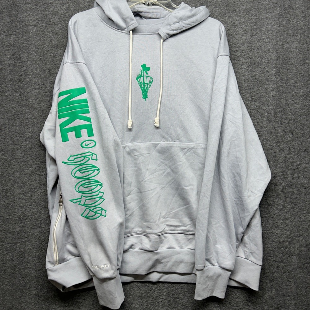 Nike Dri-Fit Standard Issue Men's Grey Graphic Hoodie‎ Size XXL
